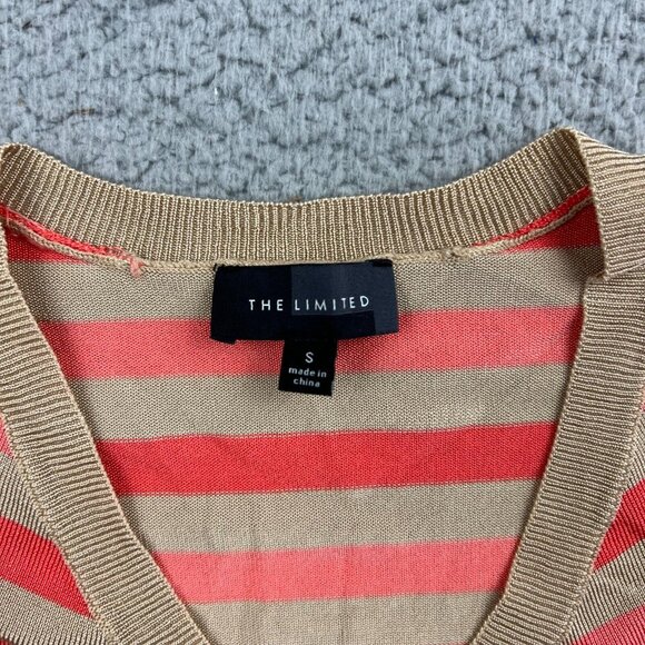 The Limited Pinky Red V Neck Sweater Womens Size Small Rayon Nylon - Picture 5 of 7